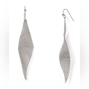 NEW! Jules Smith Silver Mesh Wave Earrings